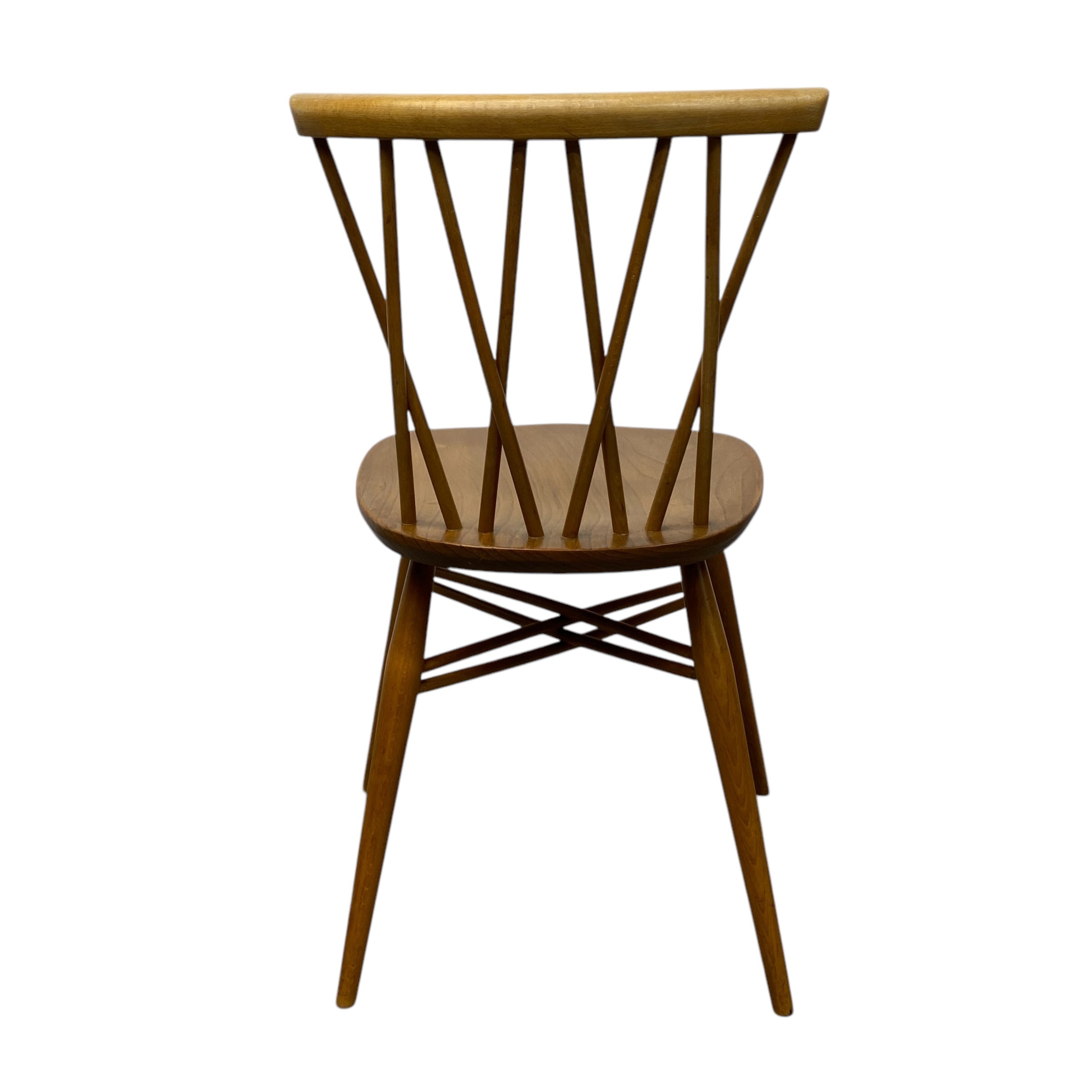 bACK oF Candlestick Dining Chairs Lucian Ercolani Ercol 1960s Model 376