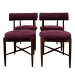 Load image into Gallery viewer, Kofod Larsen Dining Chairs G Plan Purple Fabric
