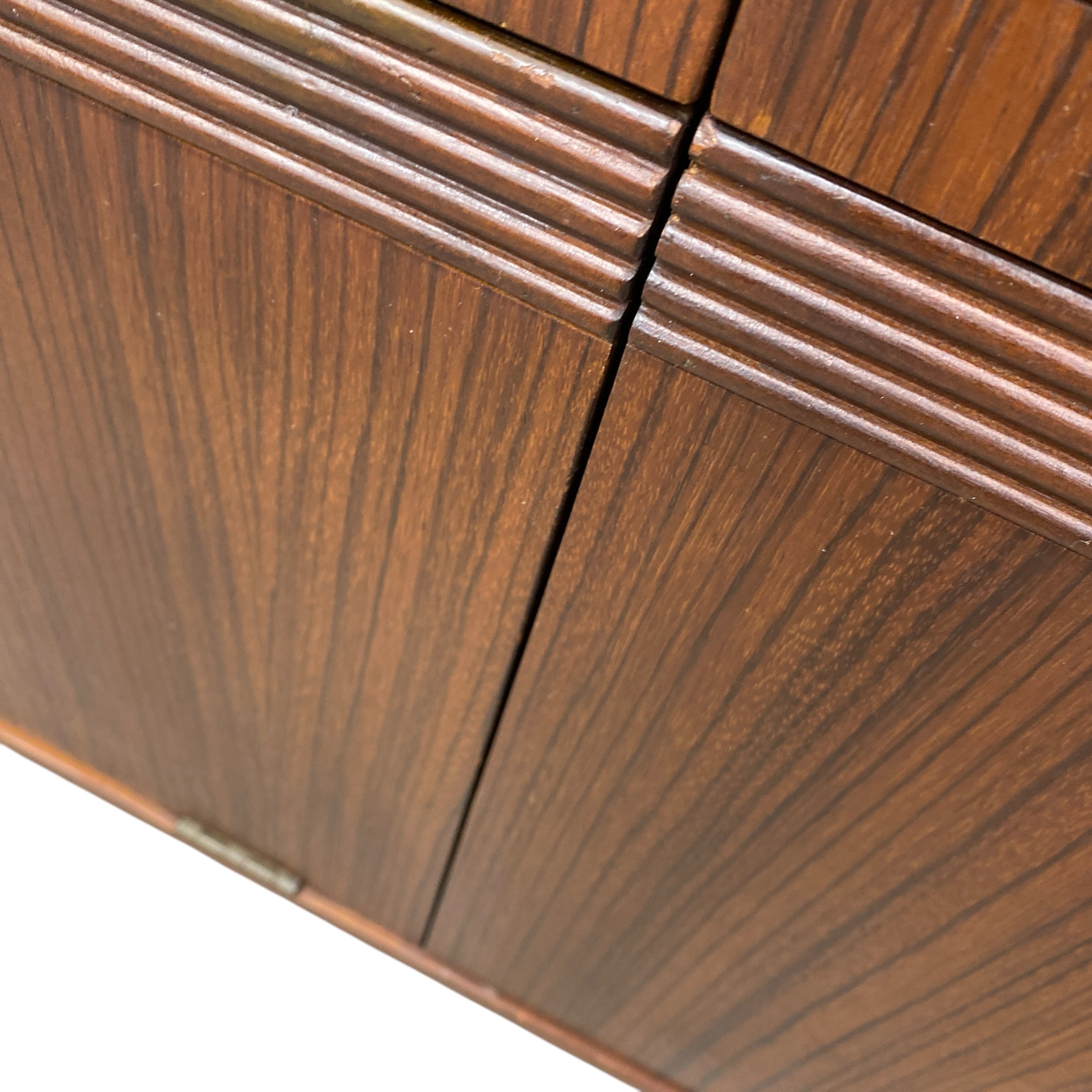 striped walnut sideboard