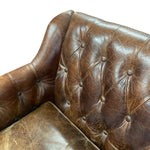 Load image into Gallery viewer, BUTTONED Vintage Leather Sofa Ancient Mariner
