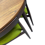 Load image into Gallery viewer, Wooden table with black legs on a white background
