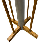 Load image into Gallery viewer, Wooden stand with a metal pole on a white background
