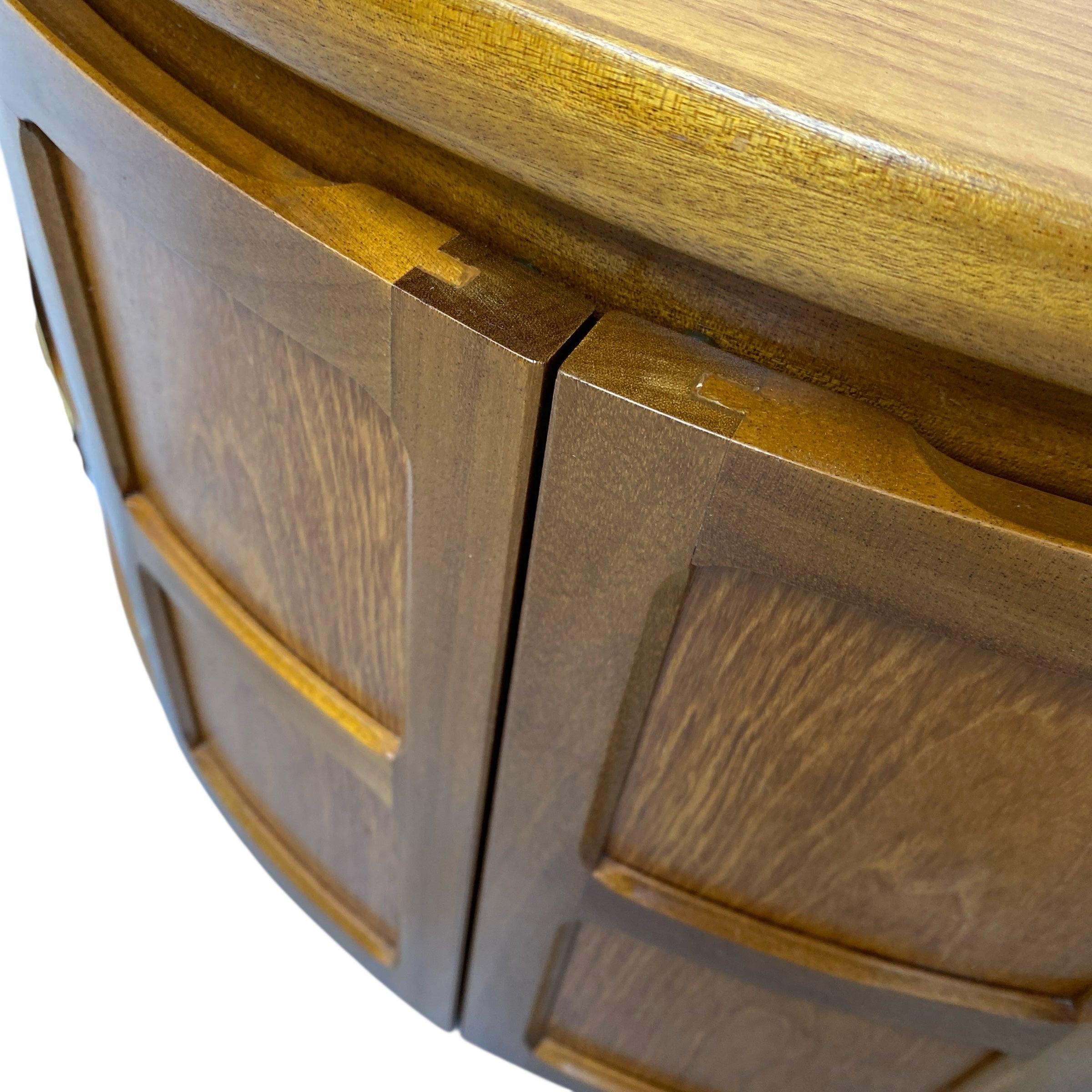 Close-up of a wooden barrel with metal hoops on a white background