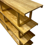 Load image into Gallery viewer, Wooden shelf with multiple levels on a white background
