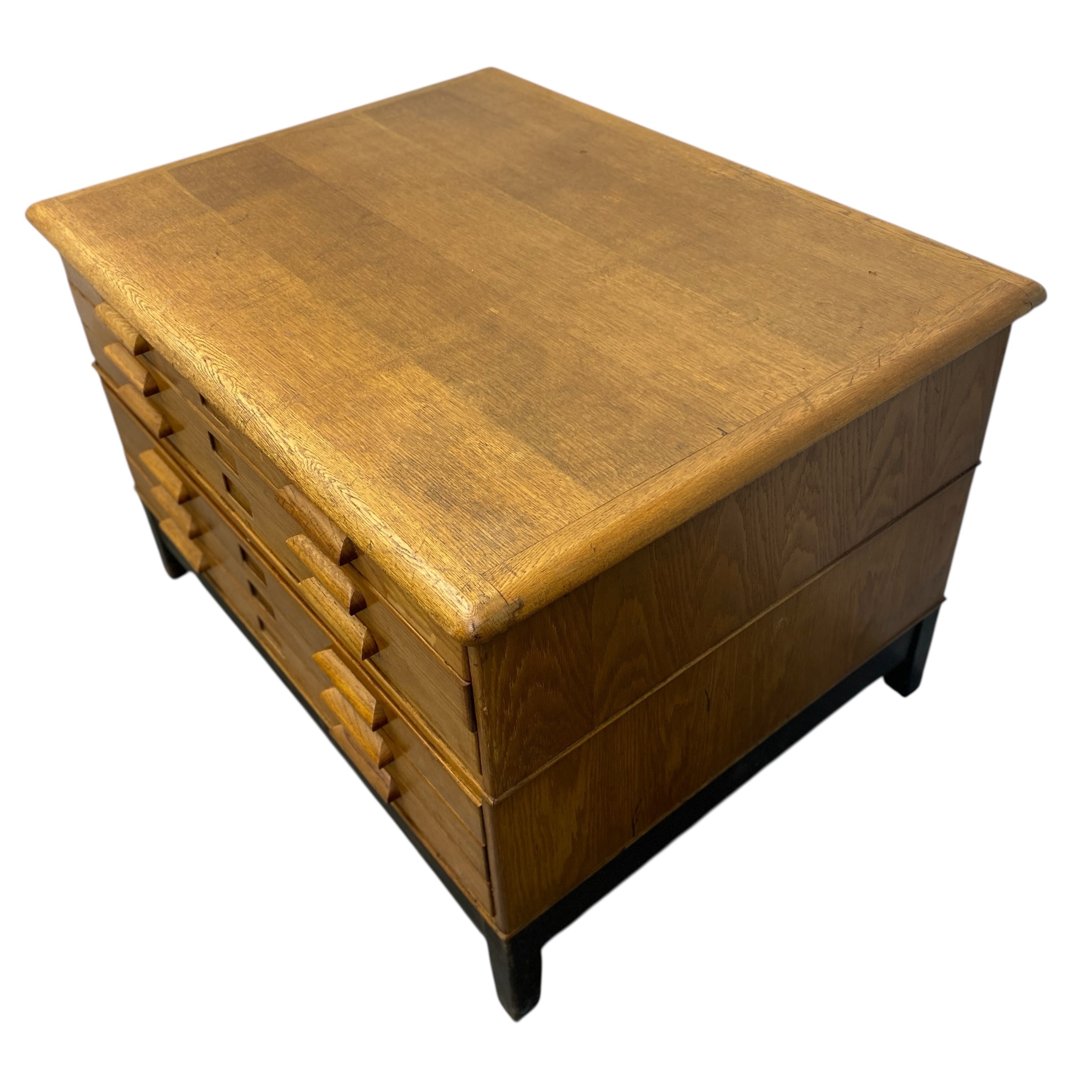 oak hest drawers on a white background