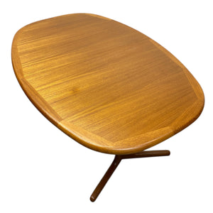 teak wooden dining table oval shape