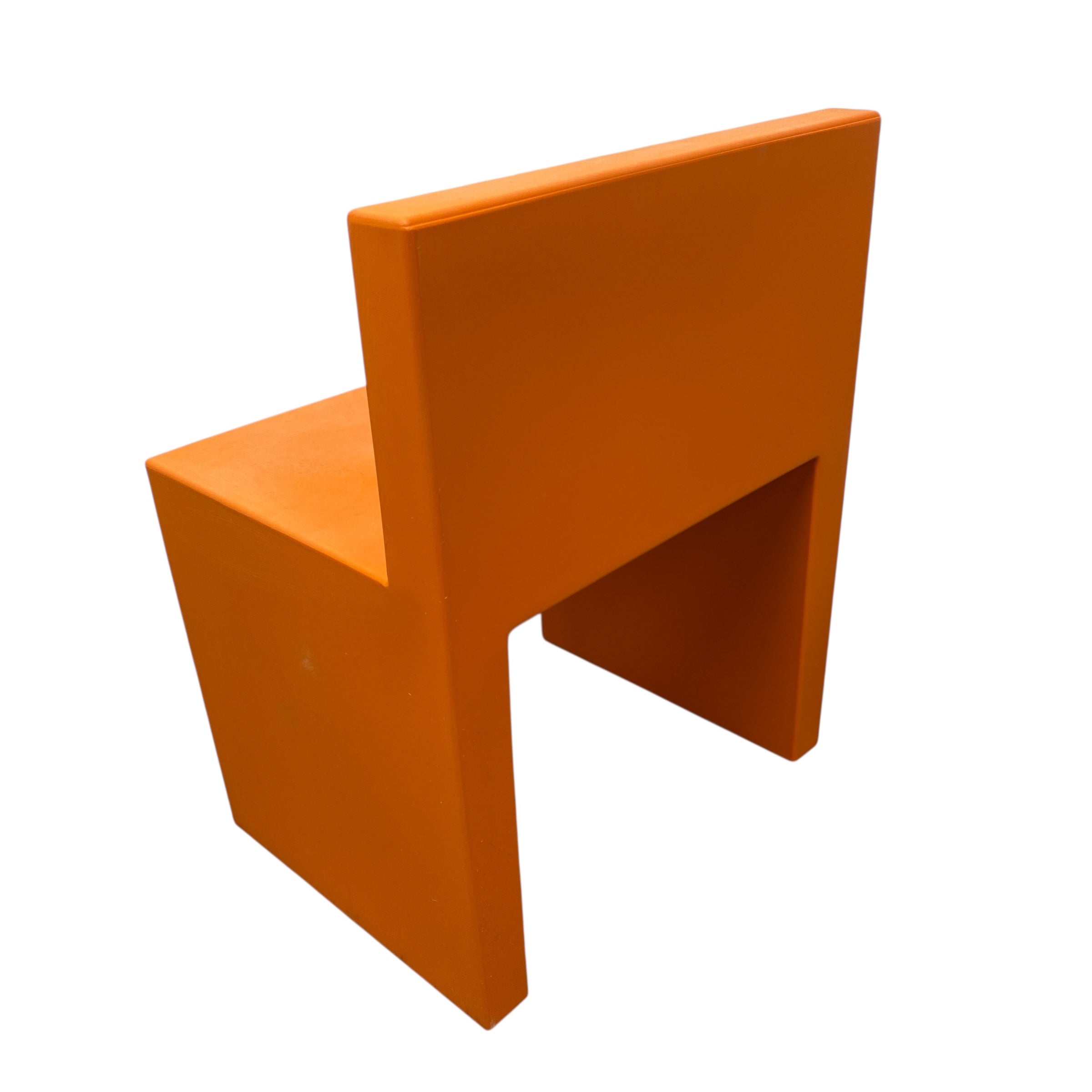 Orange chair on a white background