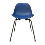 Load image into Gallery viewer, Blue chair with black legs on a white background
