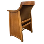 Load image into Gallery viewer, Wooden chair with a curved backrest on a white background
