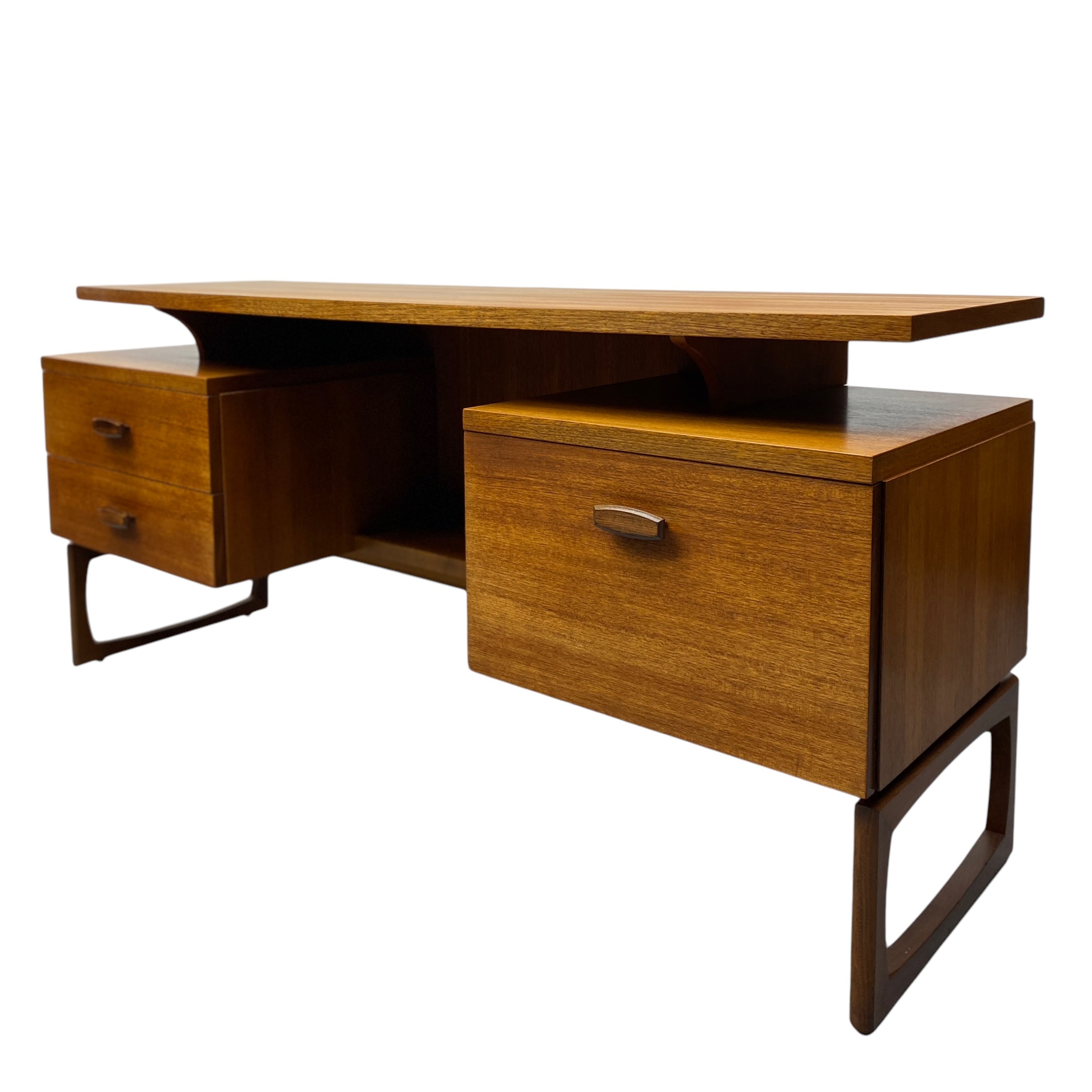Three Drawers G Plan Quadrille Desk Danish Inspired