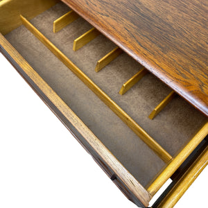 leather lined cutlery drawer