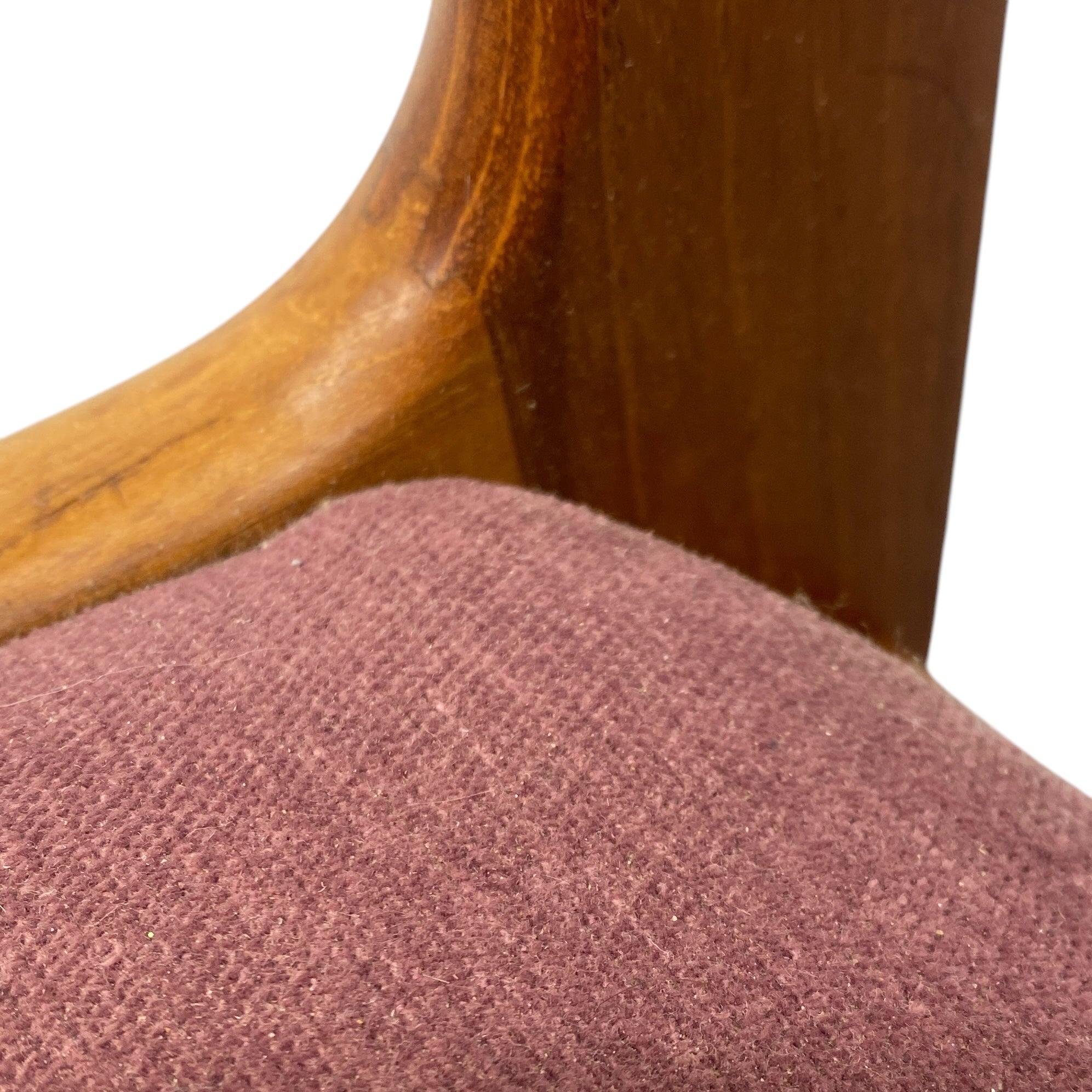 teak and pink velor
