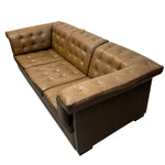 Load image into Gallery viewer, 70s sofa brown vinyl
