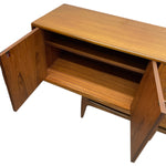 Load image into Gallery viewer, G Plan Wooden sideboard with open door on a white background
