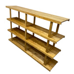Load image into Gallery viewer, Wooden shelf with multiple levels on a white background
