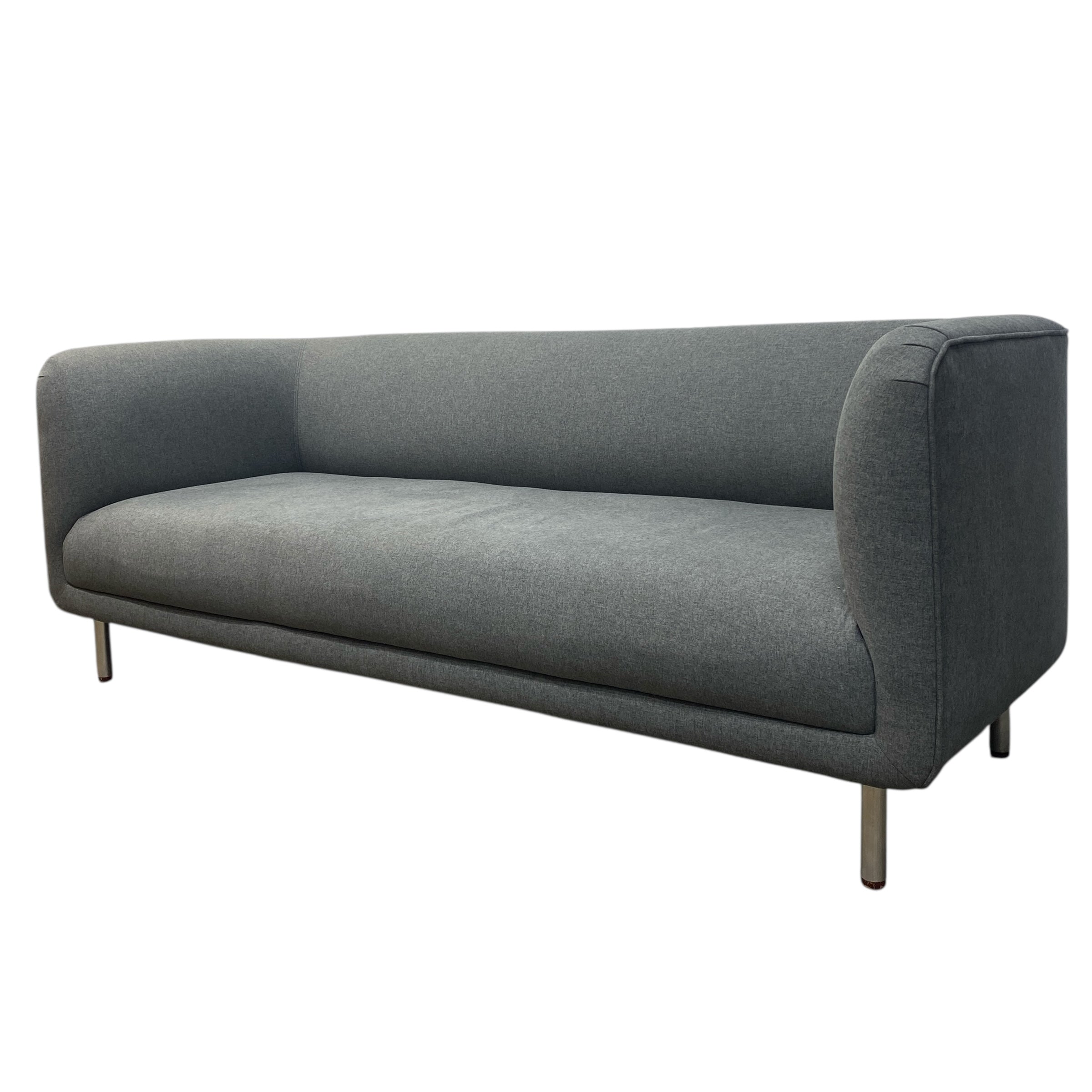 Gray sofa on a white background