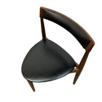 Load image into Gallery viewer, Chair with black seat and brown backrest on a white background
