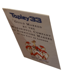 Card with 'Tapley33' branding and text on a white background