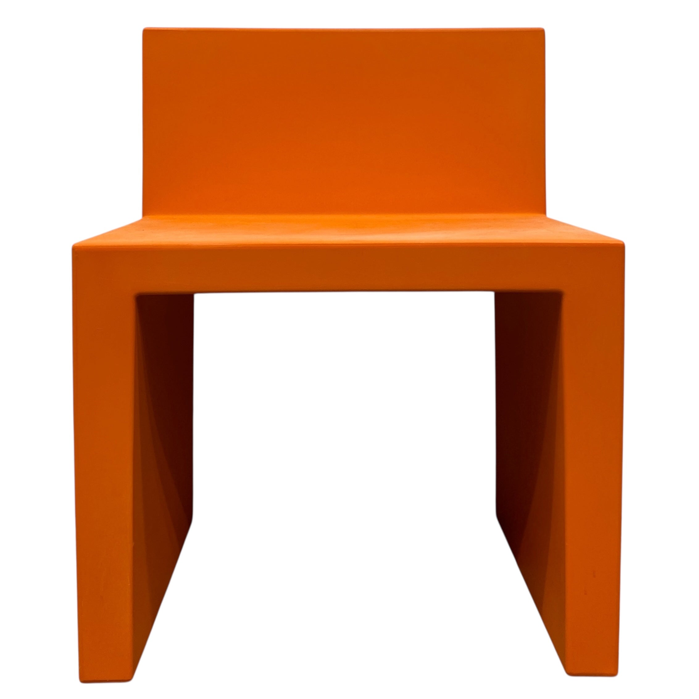 Orange chair on a white background