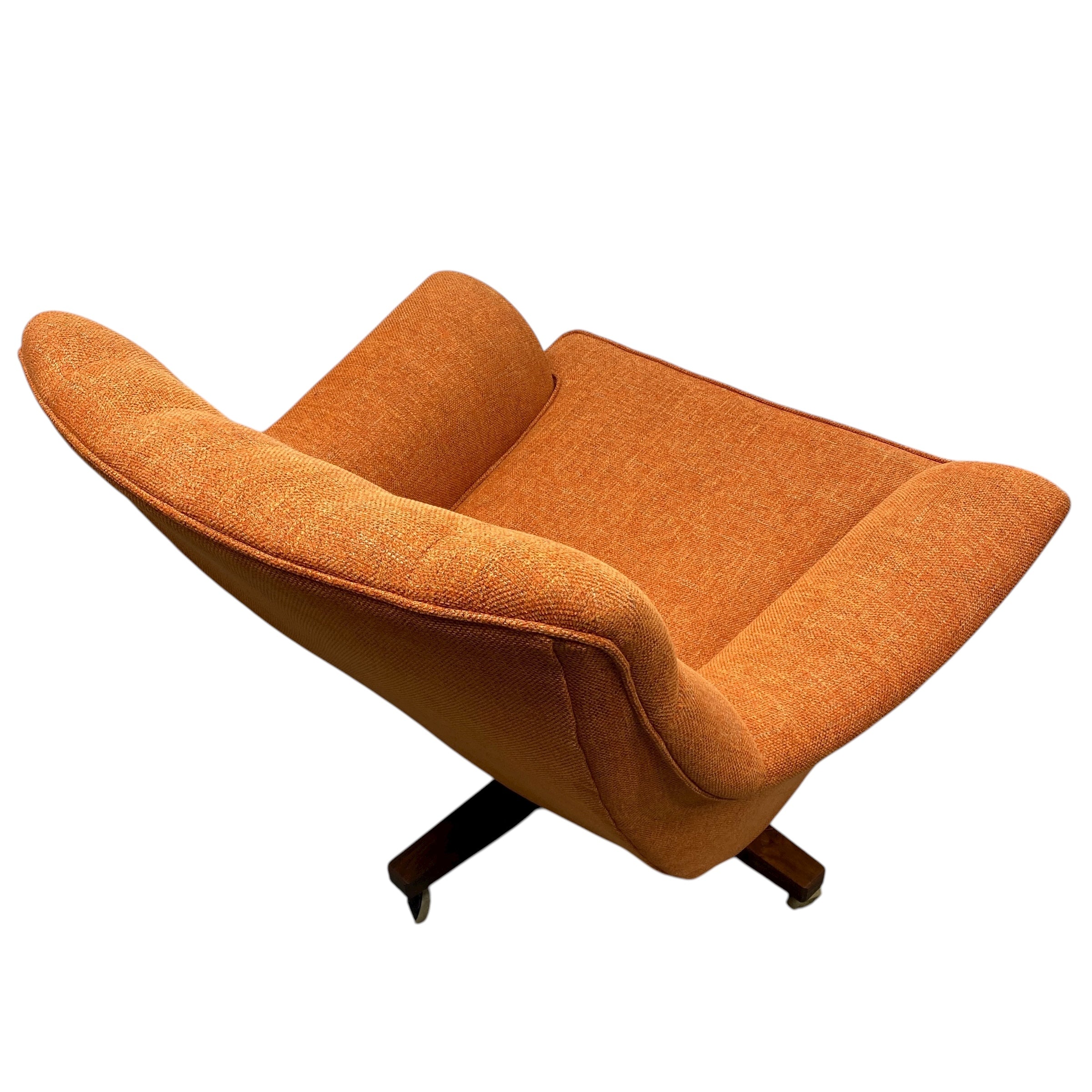 Orange chair on a white background