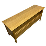 Load image into Gallery viewer, Wooden TV stand on a white background
