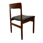 Load image into Gallery viewer, Wooden chair with a black cushion on a white background
