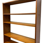 Load image into Gallery viewer, Wooden bookshelf with four shelves on a white background
