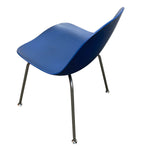 Load image into Gallery viewer, Blue chair with metal legs on a white background
