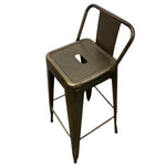 Load image into Gallery viewer, Bronze metal bar stool on a white background

