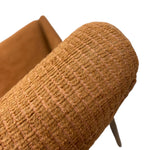 Load image into Gallery viewer, CLOSE UP OF TERRACOTTA FABRIC ON A DINING CHAIR

