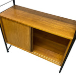 Load image into Gallery viewer, Wooden sideboard with a black metal frame on a white background
