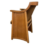 Load image into Gallery viewer, Wooden chair with curved backrest on a white background
