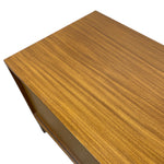 Load image into Gallery viewer, Wooden desk with a light brown finish on a white background
