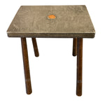 Load image into Gallery viewer, Small square table with a textured surface and wooden legs on a white background

