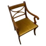 Load image into Gallery viewer, Velour Seat Pad Scroll Arm Occasional Chair Regency Style
