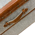 Load image into Gallery viewer, storage trunk leather brown handle
