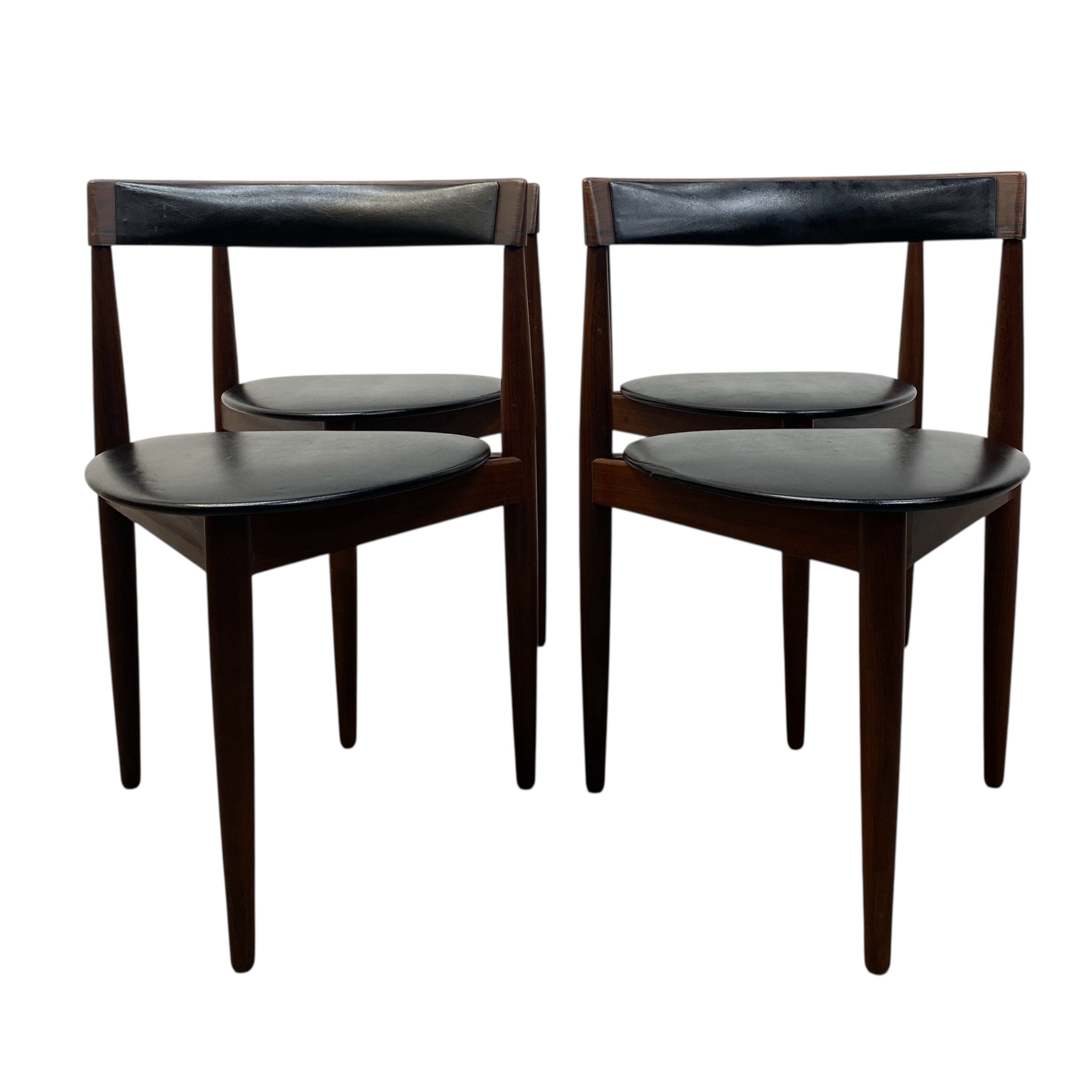 Dining Chairs Hans Olsen Frem Rojle 60s Vinyl Teak