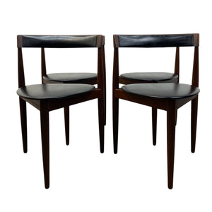 Dining Chairs Hans Olsen Frem Rojle 60s Vinyl Teak
