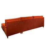 Load image into Gallery viewer, Orange sectional sofa on a white background
