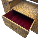 Load image into Gallery viewer, Wooden drawer with a red interior on a white background
