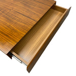 Load image into Gallery viewer, Wooden coffee table with an open drawer on a white background
