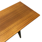 Load image into Gallery viewer, Wooden table with a single leg on a white background
