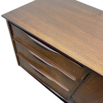 Load image into Gallery viewer, Wooden dresser with two drawers on a white background
