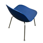 Load image into Gallery viewer, Blue chair with metal legs on a white background
