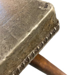 Load image into Gallery viewer, Close-up of a metallic object with a wooden handle on a white background
