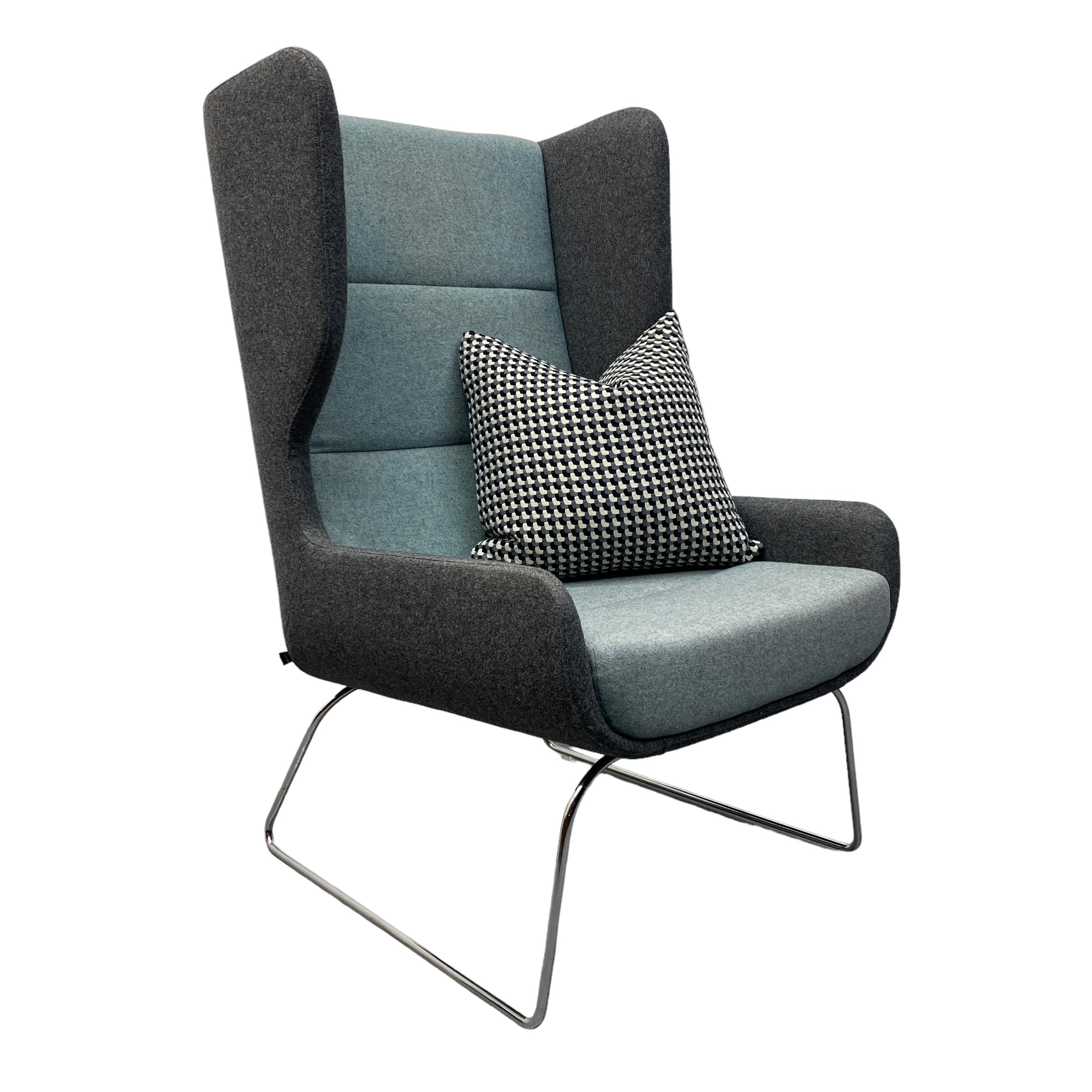 High Backed Naughtone Hush Lounge Chair Wool Herman Miller Group