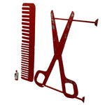 Load image into Gallery viewer, Side On Vintage Signage Barbers Hairdressers Scissors Comb
