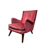 Load image into Gallery viewer, Vintage Lounge Chair Pink Velvet
