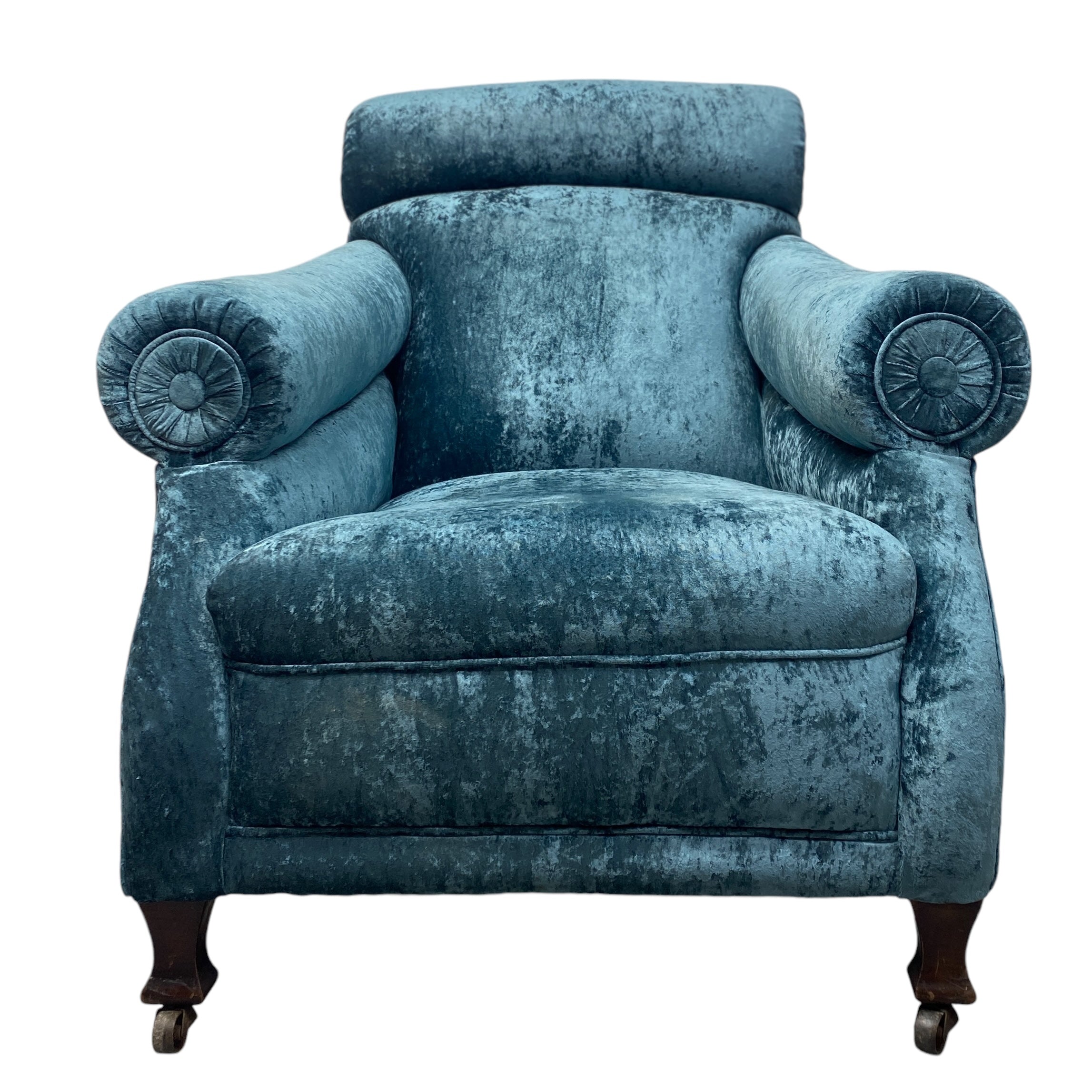 Victorian Blue Velvet Chair