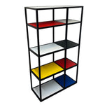 Load image into Gallery viewer, Room Divider Wall Unit Shelving Piet Mondrian Style Black frame
